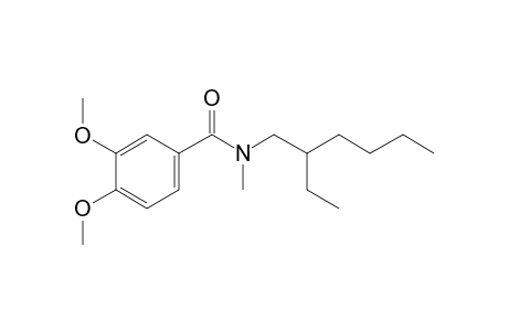 Benzamide, 3,4-dimethoxy-N-methyl-N-(2-ethylhexyl)-