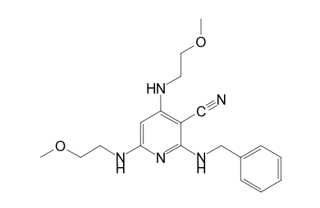 2-(benzylamino)-4,6-bis[(2-methoxyethyl)amino]nicotinonitrile