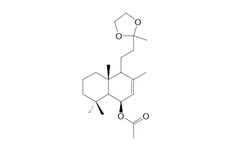 (-)-6-BETA-ACETYLOXY-13,13-ETHYLENDIOXY-15,16-DINORLABD-7-ENE