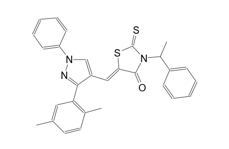 (5Z)-5-{[3-(2,5-dimethylphenyl)-1-phenyl-1H-pyrazol-4-yl]methylene}-3-(1-phenylethyl)-2-thioxo-1,3-thiazolidin-4-one