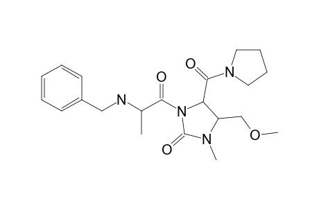 1-Methyl-3-[2-(N-benzylamino)propionyl]-5-(methoxymethyl)-4-[(pyrrolidin-1-yl)carbonyl]-tetrahydroimidazol-2-one