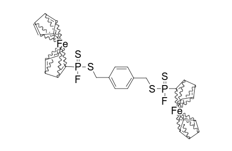 1,4-PHENYLENE-BIS-(METHYLENE)-BIS-(FERROCENYLPHOSPHONOFLUORIDODITHIOATE)