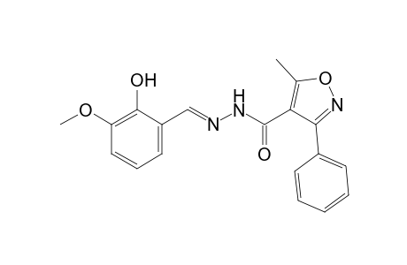 5-methyl-3-phenyl-4-isoxazolecarboxylic acid, (3-methoxysalicylidene)hydrazide