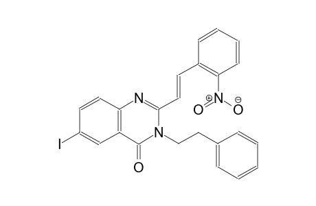 6-iodo-2-[(E)-2-(2-nitrophenyl)ethenyl]-3-(2-phenylethyl)-4(3H)-quinazolinone