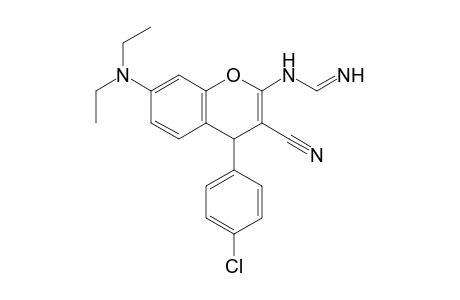 (E) N'-(4-(4-chlorophenyl)-3-cyano-7-(diethylamino)-4Hchromen-2-yl)formimidamide