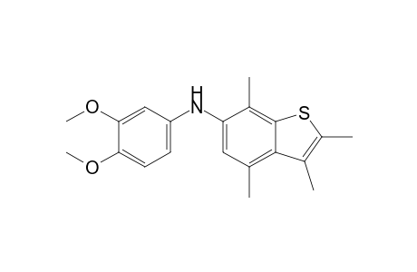 6-(3,4-Dimethoxyphenyl)amino-2,3,4,7-tetramethylbenzo[b]thiophene