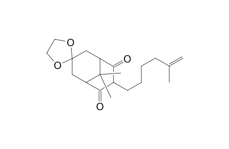 Spiro[bicyclo[3.3.1]non-7-ene-3,2'-[1,3]dioxolan]-6-one, 8-hydroxy-9,9-dimethyl-7-(5-methyl-5-hexenyl)-, (.+-.)-