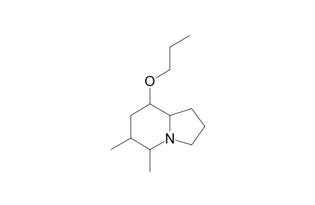 5,6-Dimethyl-8-(propoxy)indolizidine