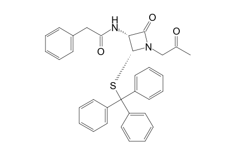 cis-N-[1-acetonyl-2-oxo-4-(tritylthio)-3-azetidinyl]-2-phenylacetamide