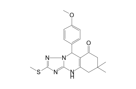 9-(4-Methoxyphenyl)-6,6-dimethyl-2-(methylsulfanyl)-5,6,7,9-tetrahydro[1,2,4]triazolo[5,1-b]quinazolin-8(4H)-one