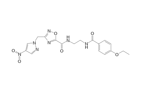 1,2,4-Oxadiazole-5-carboxamide, N-[2-[(4-ethoxybenzoyl)amino]ethyl]-3-[(4-nitro-1H-pyrazol-1-yl)methyl]-