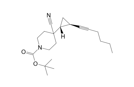 tert-butyl 4-cyano-4-[(1R,2R)-2-hex-1-ynylcyclopropyl]piperidine-1-carboxylate