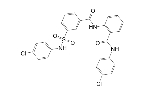 benzamide, N-(4-chlorophenyl)-2-[[3-[[(4-chlorophenyl)amino]sulfonyl]benzoyl]amino]-