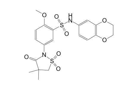 benzenesulfonamide, N-(2,3-dihydro-1,4-benzodioxin-6-yl)-5-(4,4-dimethyl-1,1-dioxido-3-oxo-2-isothiazolidinyl)-2-methoxy-