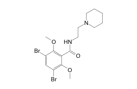 3,5-dibromo-2,6-dimethoxy-N-(2-piperidinoethyl)benzamide