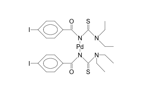 cis-Bis(N-<4-iodo-benzoyl>-N',N'-diethyl-thiourea)-palladium(ii) complex