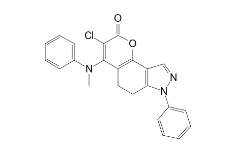 3-chloro-6,7-dihydro-4-(N-methylanilino)-7-phenylpyrano[2,3-e]indazol-2(5H)-one