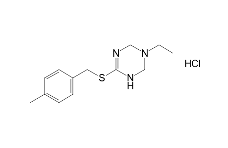 3-ethyl-6-[(p-methylbenzyl)thio]-1,2,3,4-tetrahydro-s-triazine, monohydrochloride