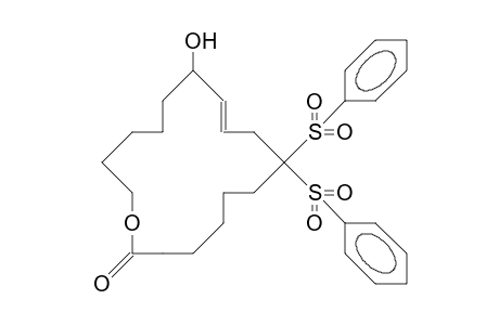 11-Hydroxy-7,7-bis(benzenesulfonyl)-9-hexadecenecarboxylicacid, 16-lactone