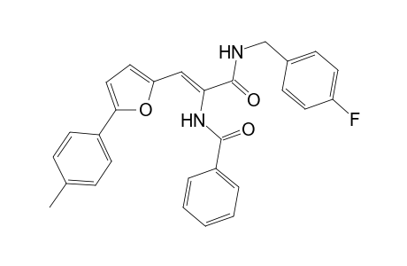 N-[(Z)-1-[(4-fluorobenzyl)carbamoyl]-2-[5-(p-tolyl)-2-furyl]vinyl]benzamide