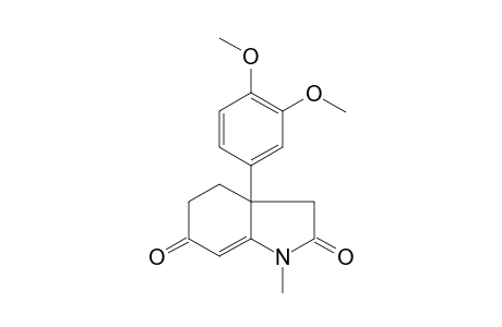 3a-(3,4-dimethoxyphenyl)-1-methyl-3a,4,5,6-tetrahydro-2,6-indolinedione