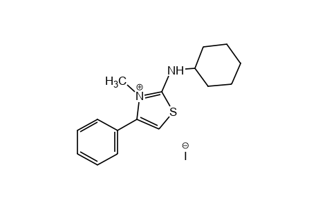 2-(cyclohexylamino)-3-methyl-4-phenylthiazolium iodide