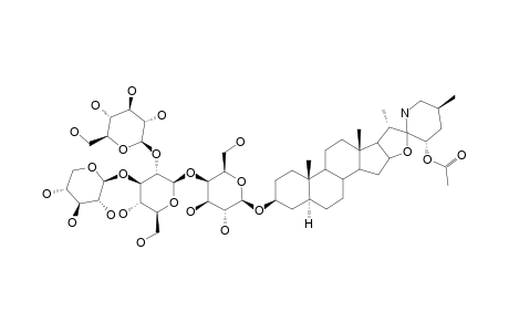 LYCOPEROSIDE-C;(23S,25S)-3-O-BETA-LYCOTETRAOSIDE-23-ACETOXY-5-ALPHA,22-ALPHA-N-SPIROSOLAN