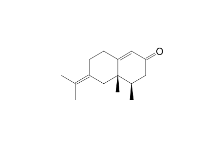 (4R,4aS)-(+)-4,4a-Dimethyl-6-isopropylidene-4,4a,5,6,7,8-hexahydro(3H)-naphthalen-2-one [(+)-.alpha.-vetivone]