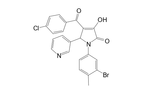 1-(3-Bromo-4-methyl-phenyl)-4-(4-chloro-benzoyl)-3-hydroxy-5-pyridin-3-yl-1,5-dihydro-pyrrol-2-one