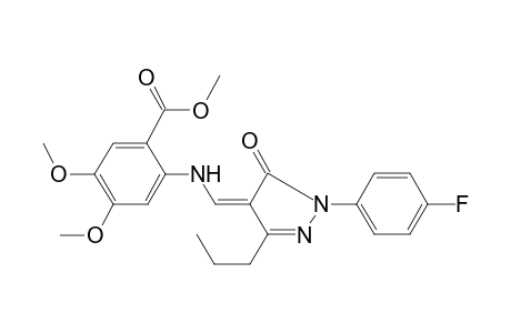 benzoic acid, 2-[[(Z)-[1-(4-fluorophenyl)-1,5-dihydro-5-oxo-3-propyl-4H-pyrazol-4-ylidene]methyl]amino]-4,5-dimethoxy-, methyl ester