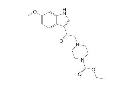 ethyl 4-[2-(6-methoxy-1H-indol-3-yl)-2-oxoethyl]-1-piperazinecarboxylate