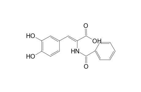 2-Benzoylamido-3-(3,4-dihydroxyphenyl)propenoic acid