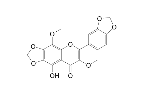 5-Hydroxy-3,8-dimethoxy-3',4':6,7-bismethylenedioxyflavone