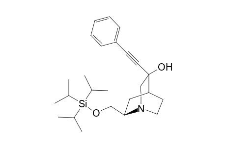 (2R)-2-(Triisopropylsiloxymethyl)-5-(2-phenylethynyl)-1-azabicyclo[2.2.2]octan-5-ol