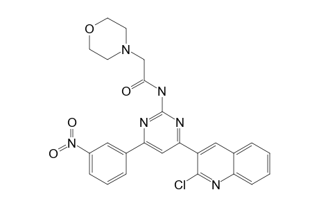 N-[4-(2-CHLORO-QUINOLIN-3-YL)-6-(3-NITROPHENYL)-PYRIMIDIN-2-YL]-2-MORPHOLINO-ACETAMIDE