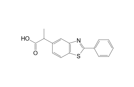 alpha-methyl-2-phenyl-5-benzothiazoleacetic acid