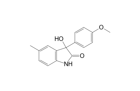 2H-Indol-2-one, 1,3-dihydro-3-hydroxy-3-(4-methoxyphenyl)-5-methyl-