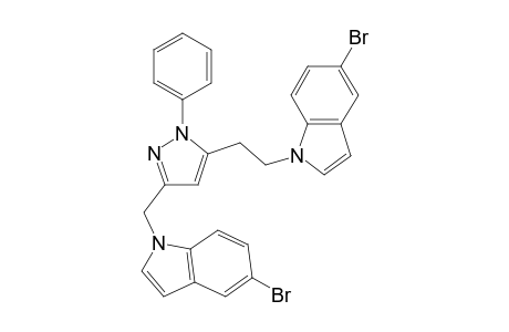 5-Bromo-1-((5-(2-(5-bromo-1H-indol-1-yl)ethyl)-1-phenyl-1H-pyrazol-3-yl)methyl)-1H-indole