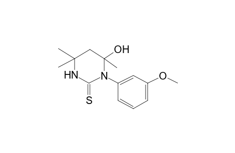 4-Hydroxy-3-(3-methoxyphenyl)-4,6,6-trimethyl-hexahydropyrimidin-2-thione