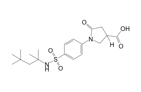 1-[p-(1,1,3,3-tetramethylbutylsulfamoyl)phenyl]-5-oxo-3-pyrrolidinecarboxylic acid