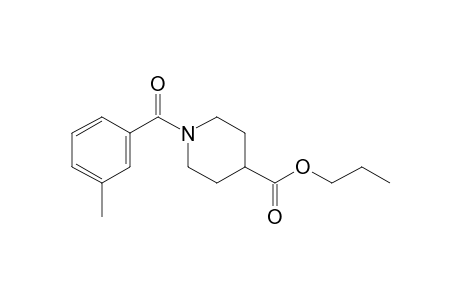 Isonipecotic acid, N-(3-methylbenzoyl)-, propyl ester