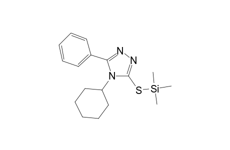 4-Cyclohexyl-5-phenyl-4H-1,2,4-triazole-3-thiol, tms derivative