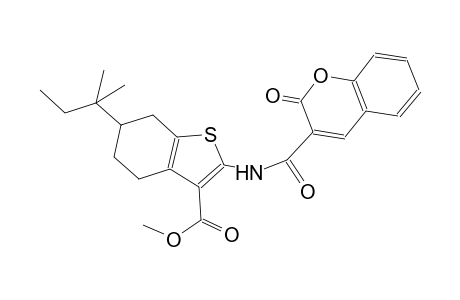 methyl 2-{[(2-oxo-2H-chromen-3-yl)carbonyl]amino}-6-tert-pentyl-4,5,6,7-tetrahydro-1-benzothiophene-3-carboxylate