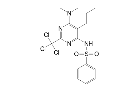 N-[6-(Dimethylamino)-5-propyl-2-(trichloromethyl)-pyrimidin-4-yl]benzenesulfonamide