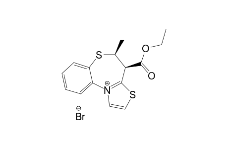 CIS-4,5-DIHYDRO-4-ETHOXYCARBONYL-5-METHYLTHIAZOLO-[2,3-D]-[1,5]-BENZOTHIAZEPINIUM-BROMIDE