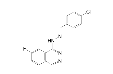 1-[(p-chlorobenzylidene)hydrazino]-7-fluorophthalazine