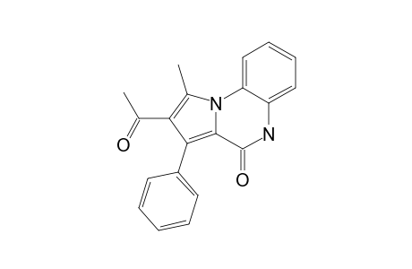 1-METHYL-2-ACETYL-4-OXO-3-PHENYL-4,5-DIHYDROPYRROLO-[1.2-A]-QUINOXALINE