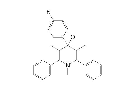 4-(4-Fluoro-phenyl)-1,3,5-trimethyl-2,6-diphenyl-piperidin-4-ol