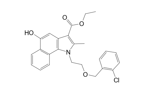 1H-benz[g]indole-3-carboxylic acid, 1-[2-[(2-chlorophenyl)methoxy]ethyl]-5-hydroxy-2-methyl-, ethyl ester