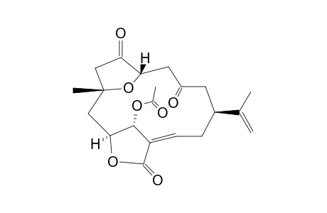 NORCEMBRANOIDAL-DITERPENE;(1R*,5S*,8R*,10S*,11R*)-5-EPISINULEPTOLIDE-ACETATE